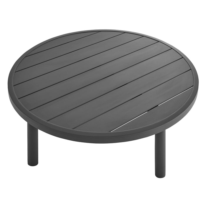 Terrace 35" Outdoor Patio Aluminum Round Coffee Table by Modway