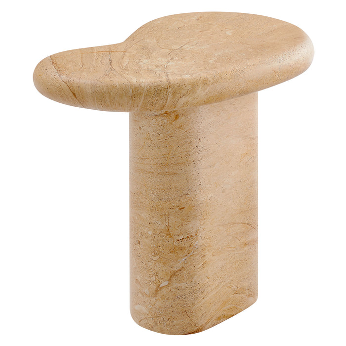 Elowen Indoor - Outdoor Patio Textured Faux Travertine Side Table by Modway