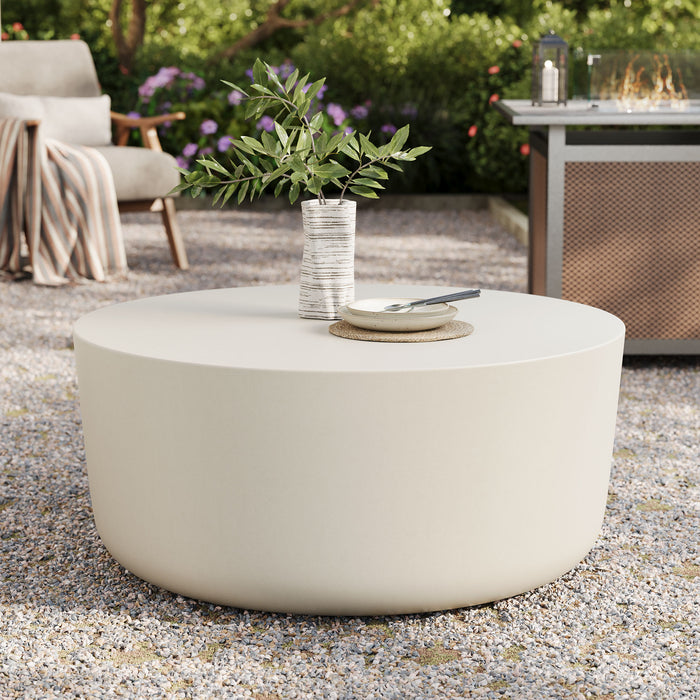 Brion Round Indoor - Outdoor Patio Concrete Coffee Table by Modway