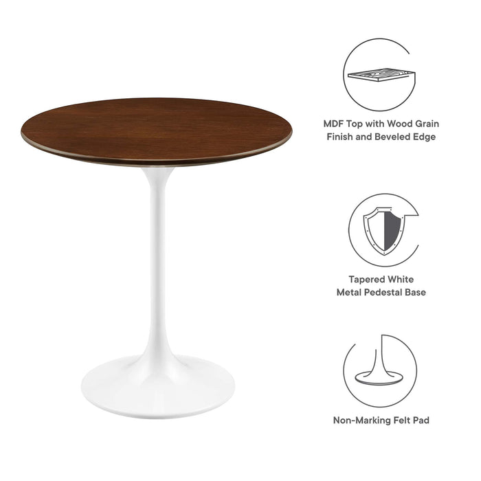 Lippa 20" Round Wood Grain Side Table by Modway