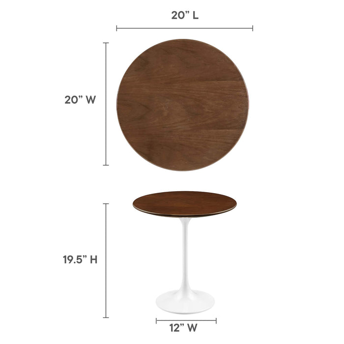 Lippa 20" Round Wood Grain Side Table by Modway