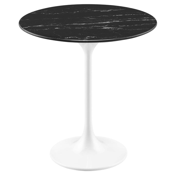 Lippa 20" Round Artificial Marble Side Table by Modway