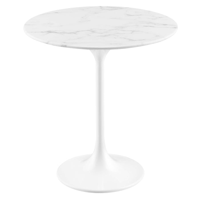 Lippa 20" Round Artificial Marble Side Table by Modway