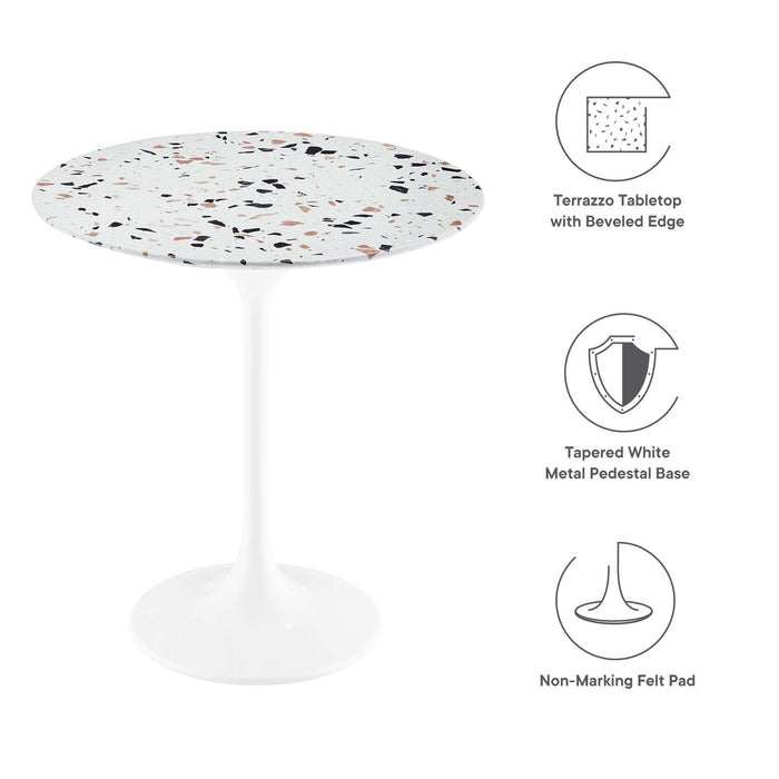 Lippa 20" Round Terrazzo Side Table by Modway