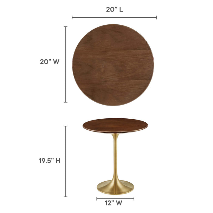 Lippa 20" Round Wood Grain Side Table by Modway