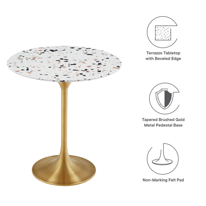 Lippa 20" Round Terrazzo Side Table by Modway