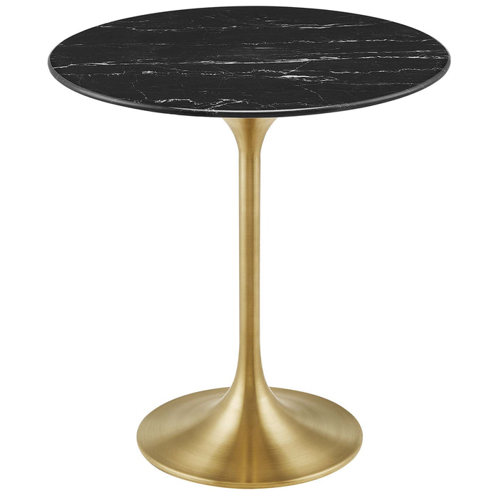 Lippa 20" Round Artificial Marble Side Table by Modway