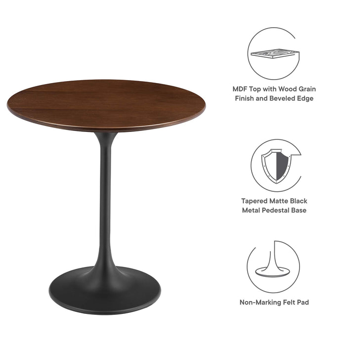 Lippa 20" Round Wood Grain Side Table by Modway