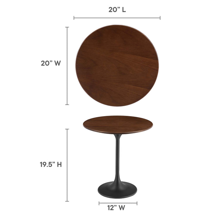 Lippa 20" Round Wood Grain Side Table by Modway