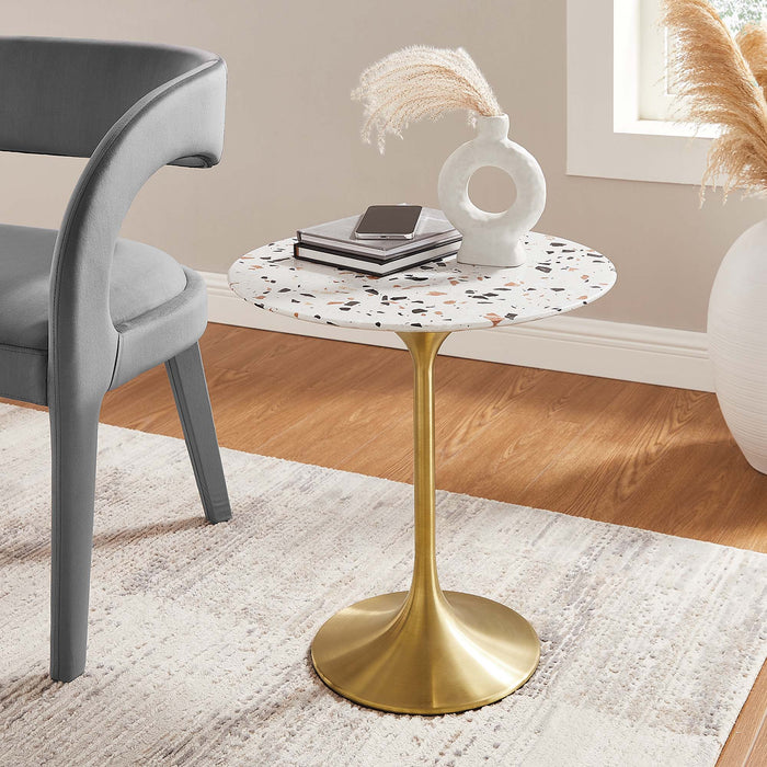 Lippa 20" Round Terrazzo Side Table by Modway