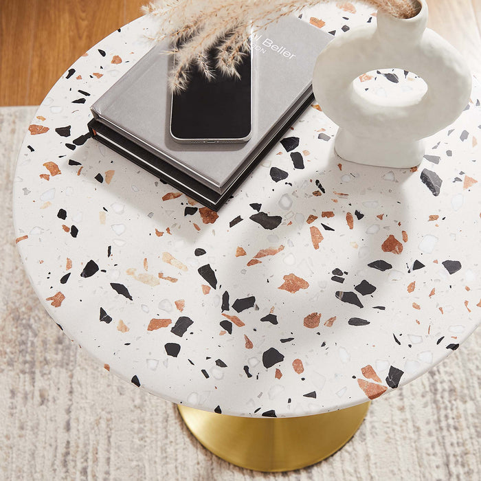 Lippa 20" Round Terrazzo Side Table by Modway