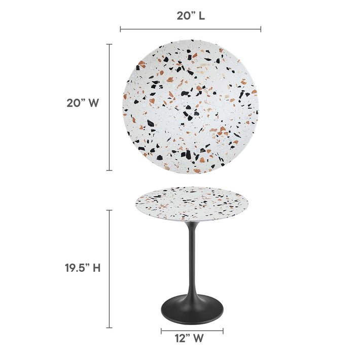 Lippa 20" Round Terrazzo Side Table by Modway