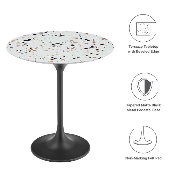 Lippa 20" Round Terrazzo Side Table by Modway