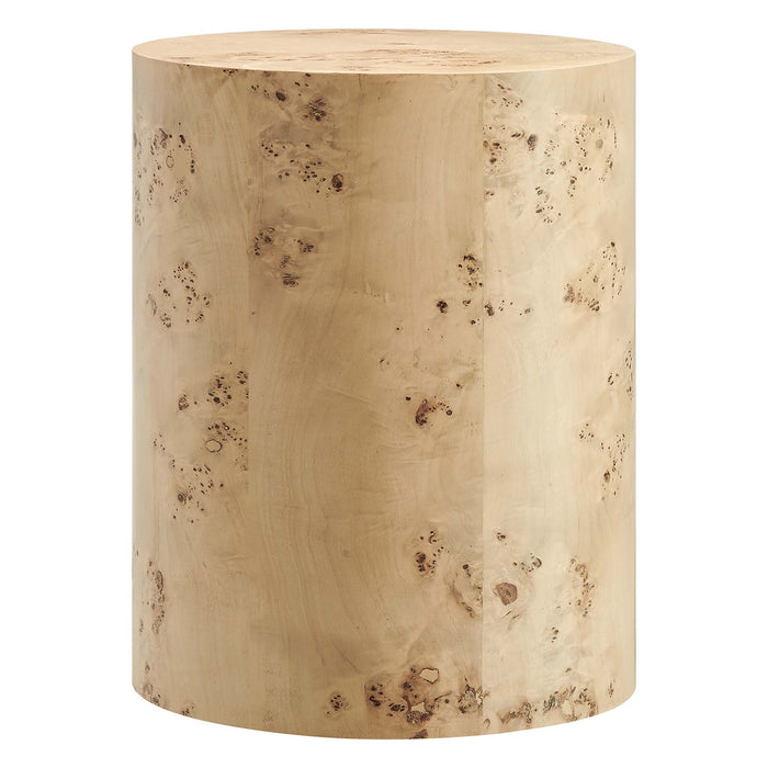 Cosmos 16" Round Burl Wood Side Table by Modway