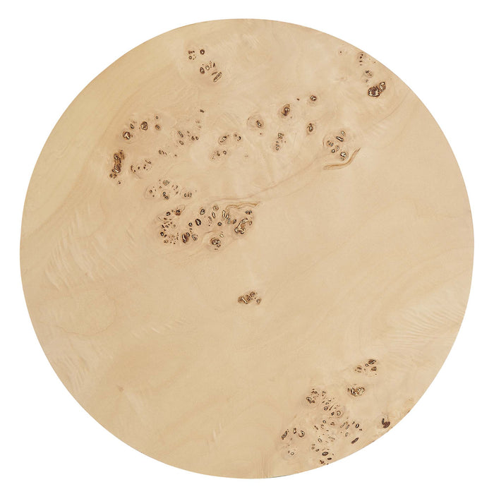 Cosmos 16" Round Burl Wood Side Table by Modway