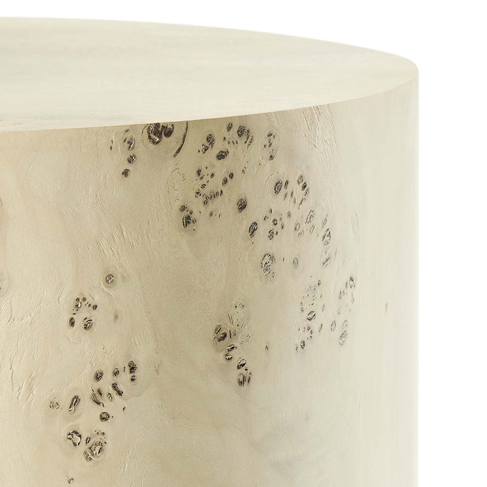 Cosmos 16" Round Burl Wood Side Table by Modway