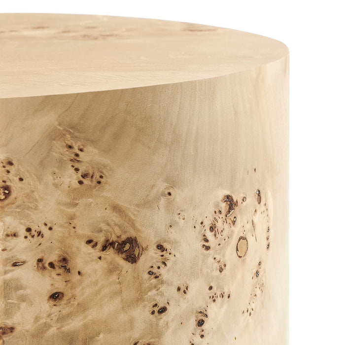 Cosmos 16" Round Burl Wood Side Table by Modway