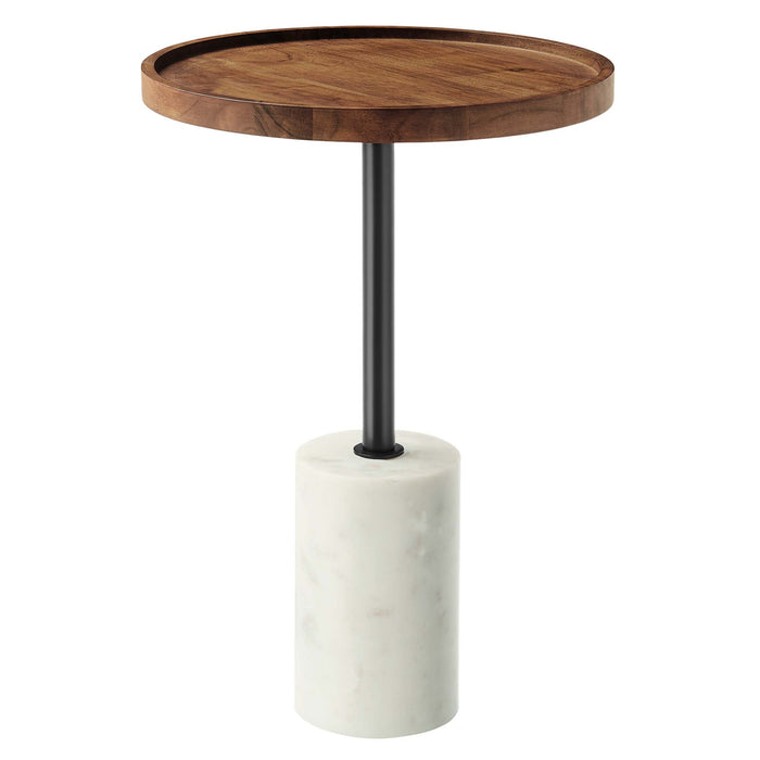 Amina Round Acacia Wood Side Table by Modway