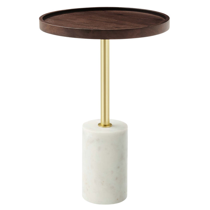 Amina Round Acacia Wood Side Table by Modway