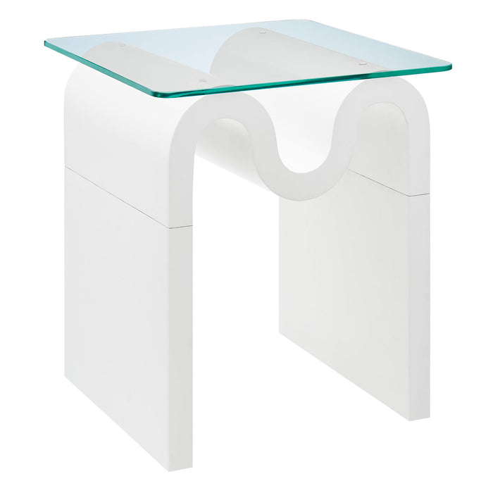 Ondine Glass Top Side Table by Modway