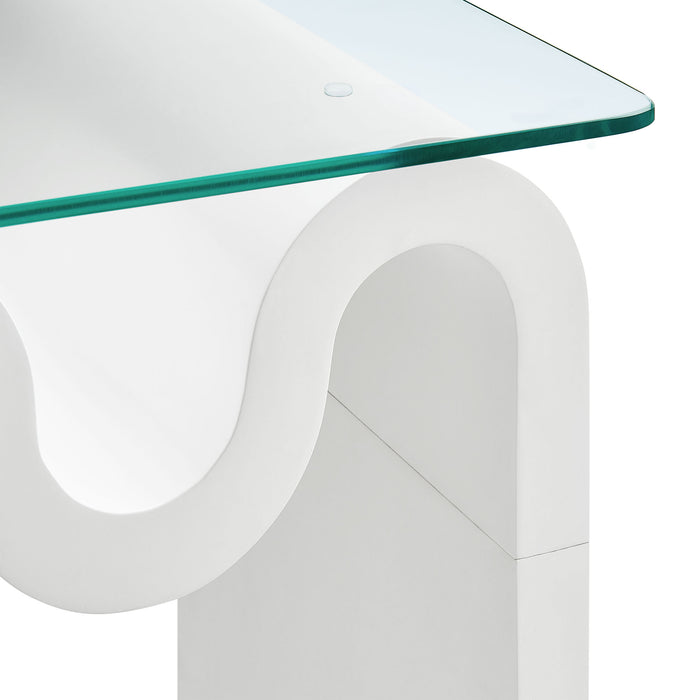 Ondine Glass Top Side Table by Modway