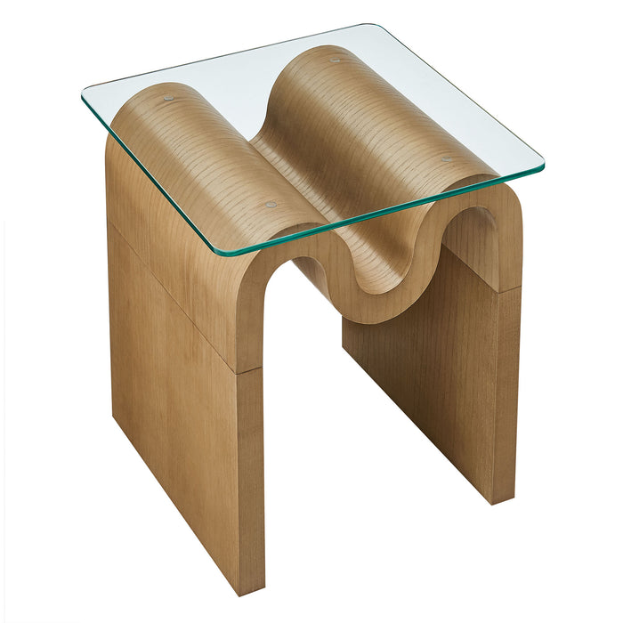 Ondine Glass Top Side Table by Modway