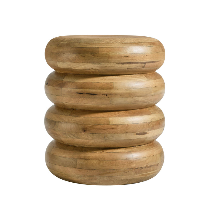 Ellery Round Stacked Wood Side Table by Modway