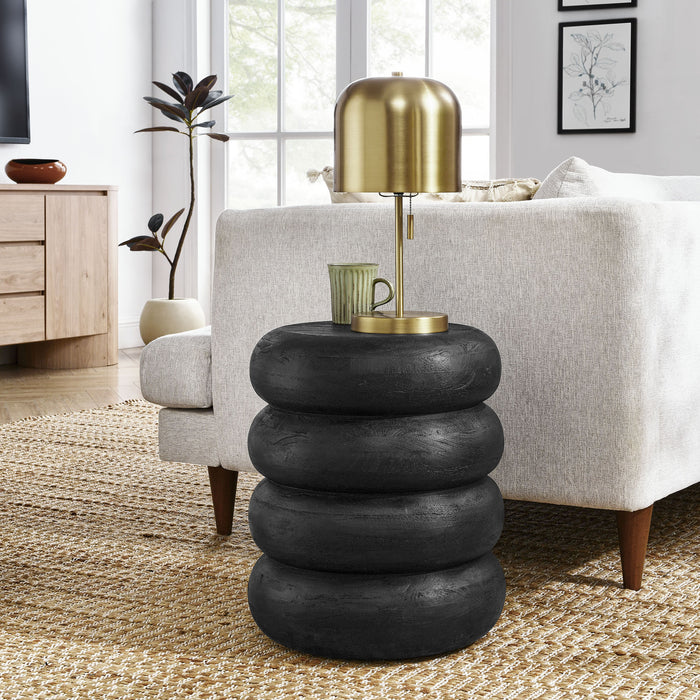 Ellery Round Stacked Wood Side Table by Modway