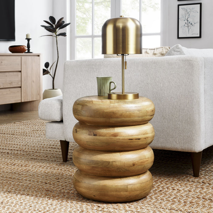 Ellery Round Stacked Wood Side Table by Modway