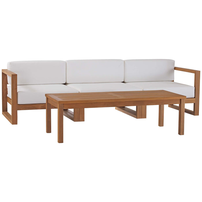 Upland 4-Piece Outdoor Patio Teak Wood Furniture Set by Modway