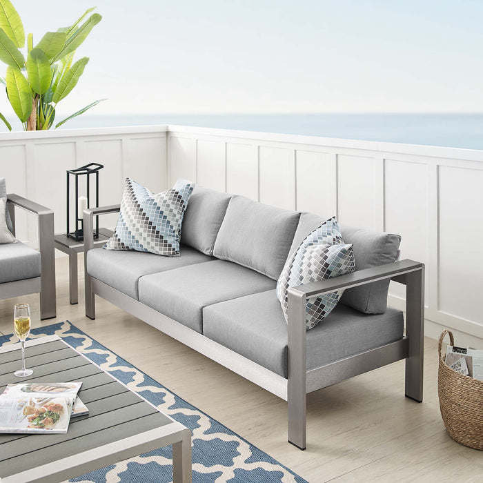 Shore Sunbrella� Fabric Aluminum Outdoor Patio Sofa by Modway