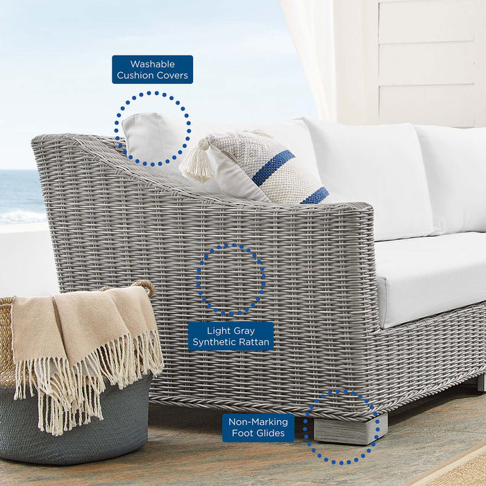 Conway 4-Piece Sunbrella� Outdoor Patio Wicker Rattan Furniture Set by Modway