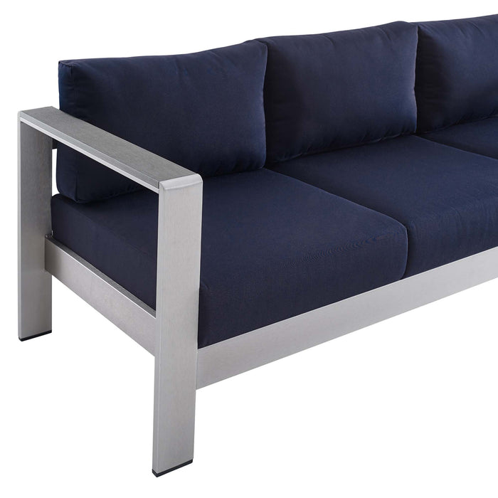 Shore Sunbrella� Fabric Aluminum Outdoor Patio Sofa by Modway