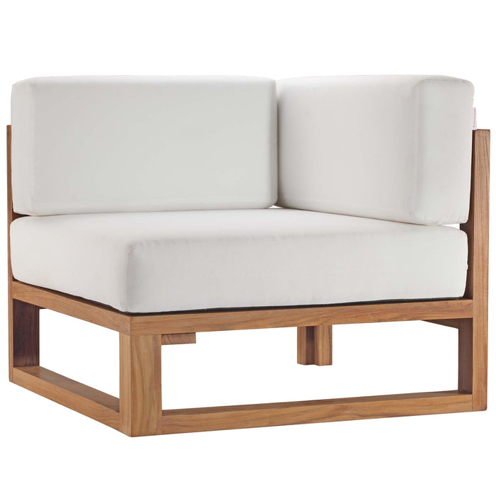 Upland 4-Piece Outdoor Patio Teak Wood Sectional Sofa Set by Modway