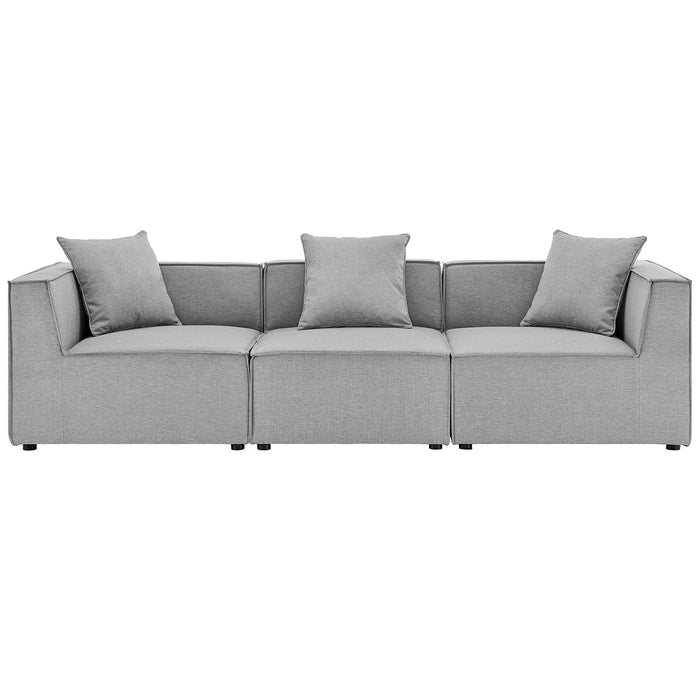 Saybrook 3-Piece Outdoor Patio Upholstered Sectional Sofa by Modway