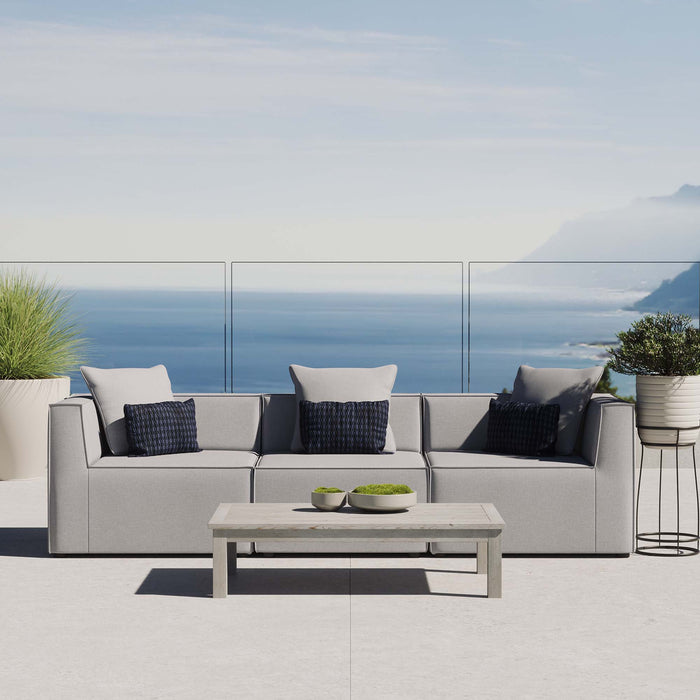 Saybrook 3-Piece Outdoor Patio Upholstered Sectional Sofa by Modway