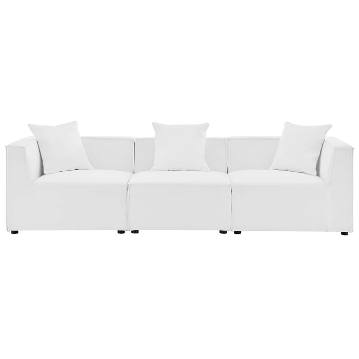 Saybrook 3-Piece Outdoor Patio Upholstered Sectional Sofa by Modway