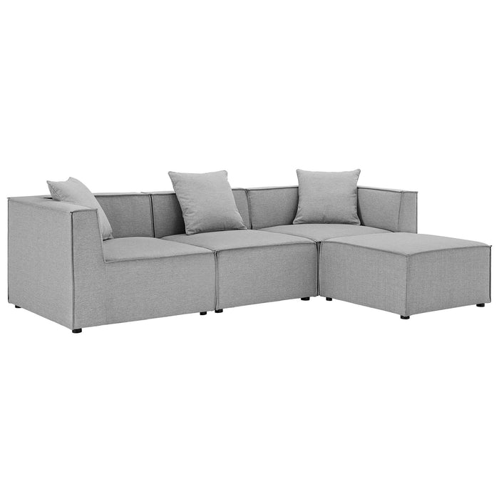 Saybrook 4-Piece Outdoor Patio Upholstered Sectional Sofa by Modway