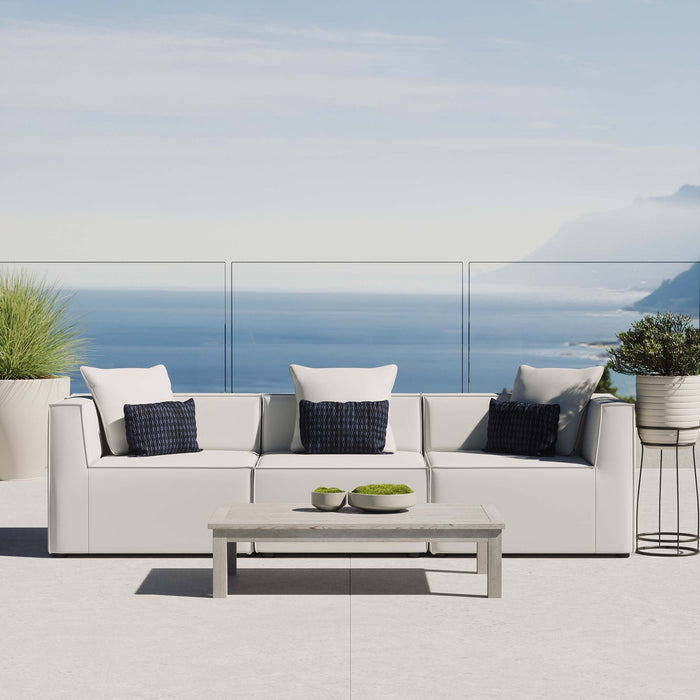 Saybrook 3-Piece Outdoor Patio Upholstered Sectional Sofa by Modway