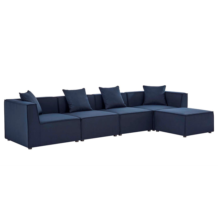 Saybrook 5-Piece Outdoor Patio Upholstered Sectional Sofa by Modway