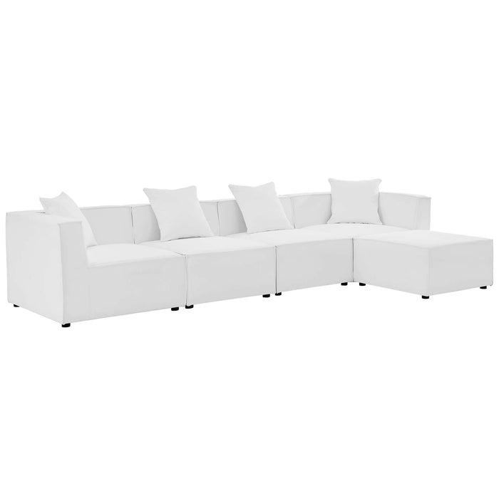 Saybrook 5-Piece Outdoor Patio Upholstered Sectional Sofa by Modway