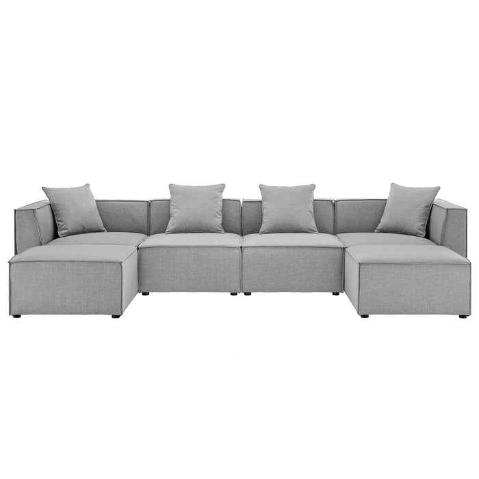 Saybrook 6-Piece Outdoor Patio Upholstered Sectional Sofa by Modway