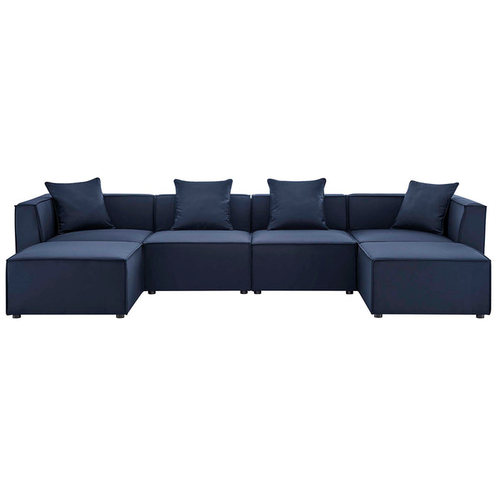 Saybrook 6-Piece Outdoor Patio Upholstered Sectional Sofa by Modway