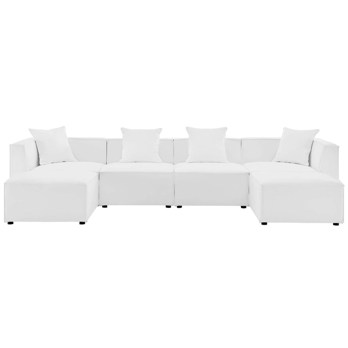 Saybrook 6-Piece Outdoor Patio Upholstered Sectional Sofa by Modway