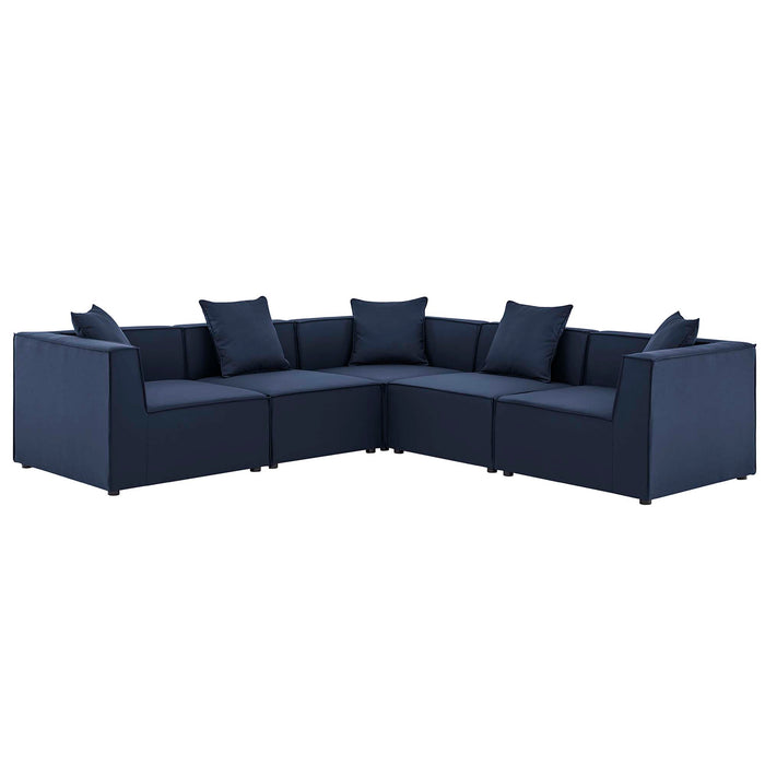 Saybrook 5-Piece Outdoor Patio Upholstered Sectional Sofa by Modway