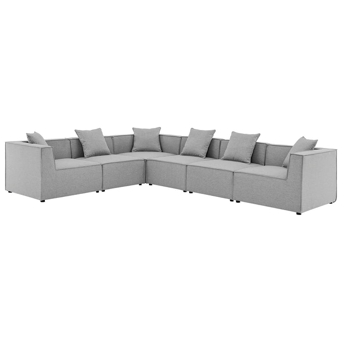 Saybrook 6-Piece Outdoor Patio Upholstered Sectional Sofa by Modway