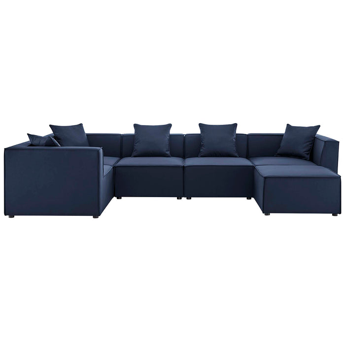 Saybrook 6-Piece Outdoor Patio Upholstered Sectional Sofa by Modway