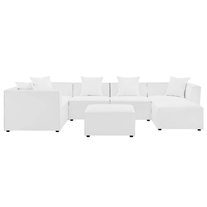 Saybrook 7-Piece Outdoor Patio Upholstered Sectional Sofa by Modway