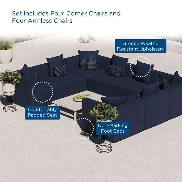 Saybrook 8-Piece Outdoor Patio Upholstered Sectional Sofa by Modway