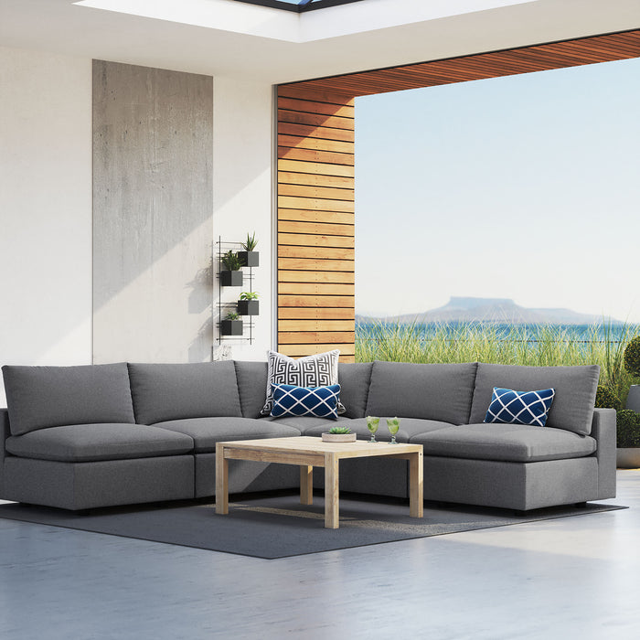 Commix 5-Piece Sunbrella� Outdoor Patio Sectional Sofa by Modway